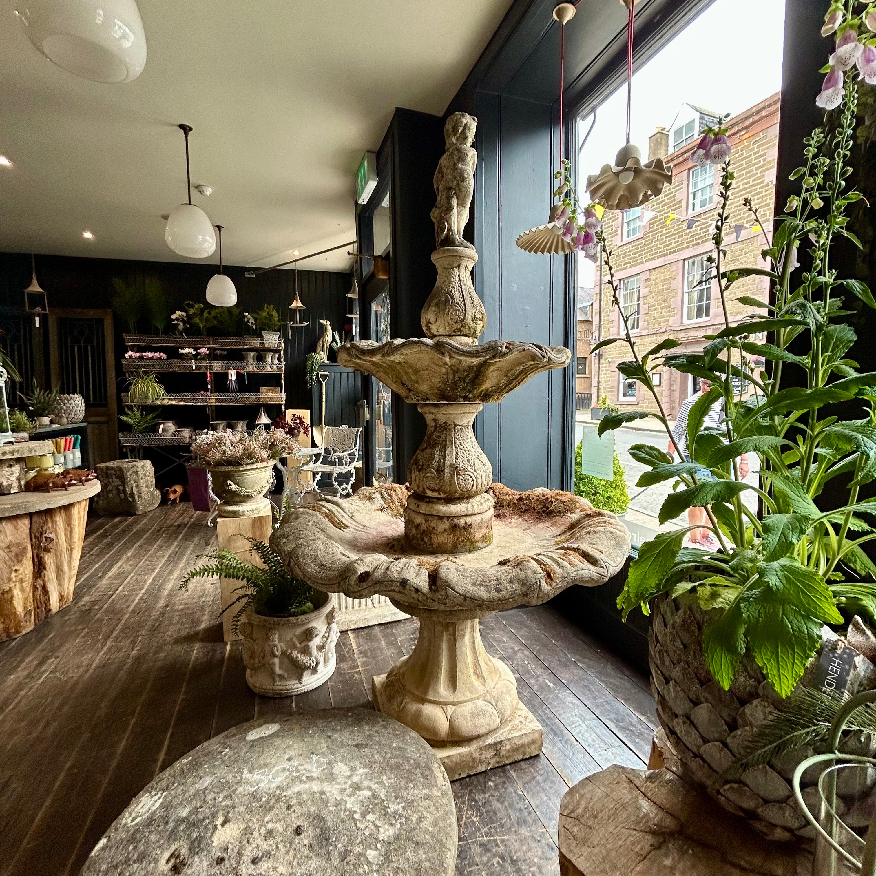 Large Reclaimed Two-Tiered Fountain