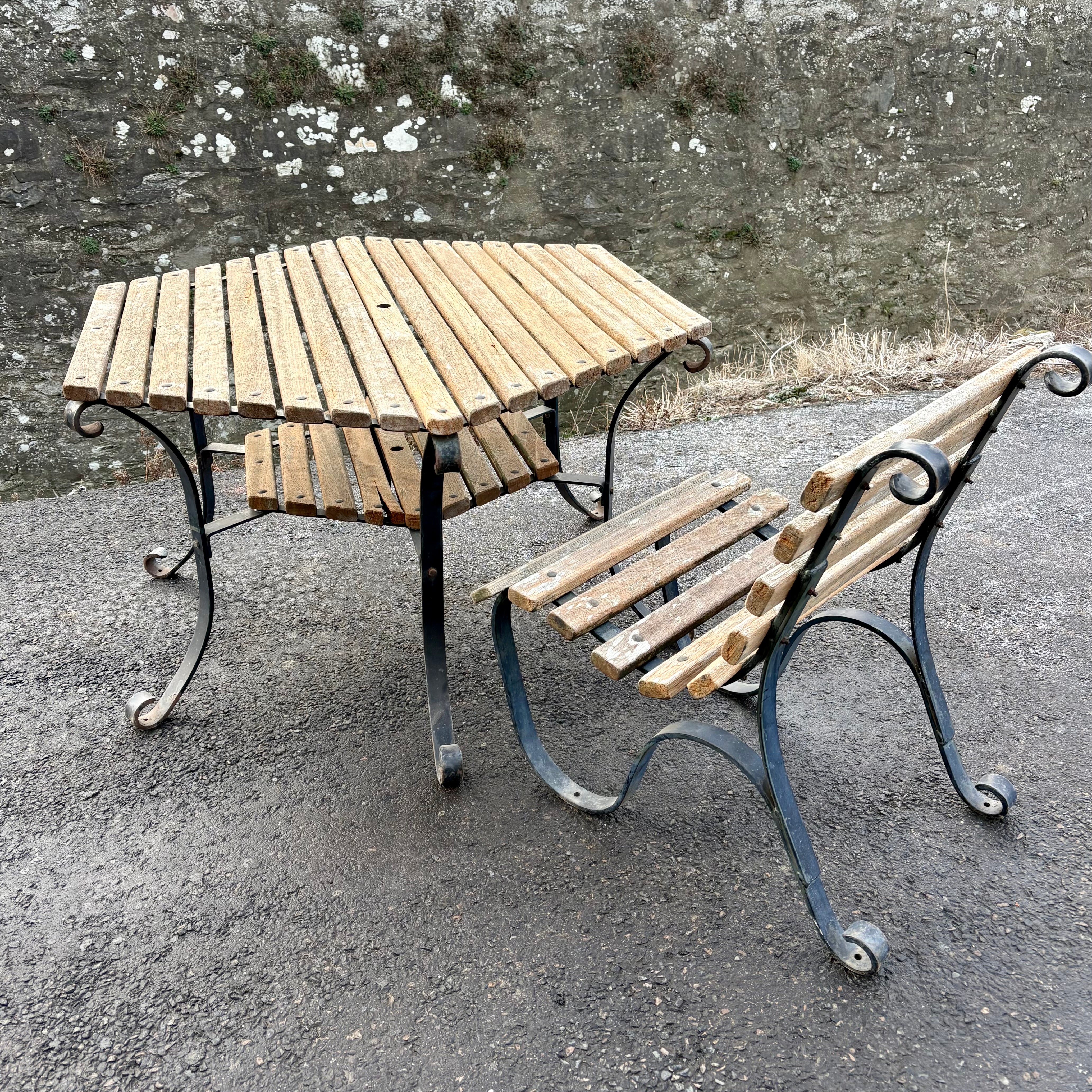 Heavy Garden Table & Chair Set