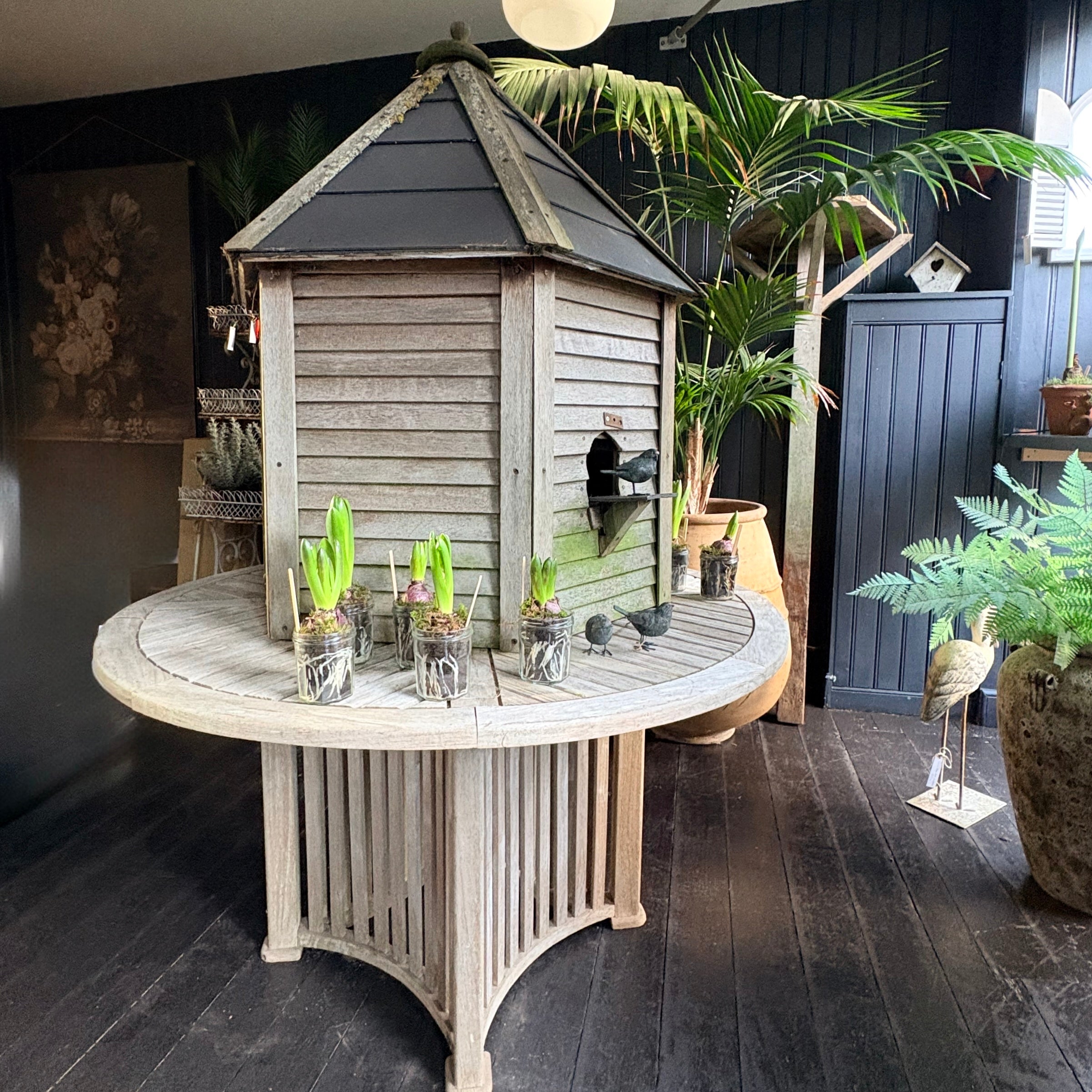 Teak Dovecote & Mounting Pole