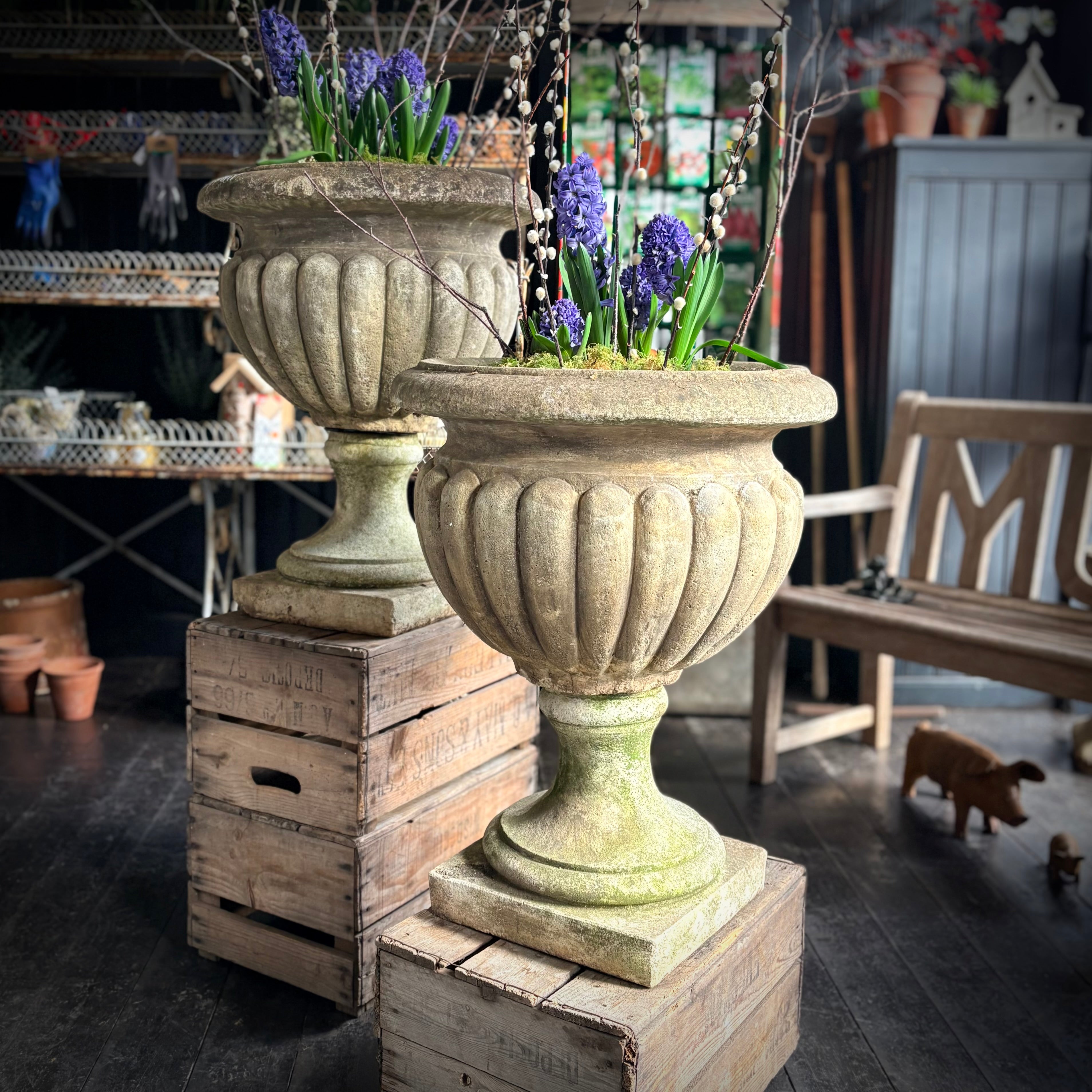 Pair of Vintage Garden Planters