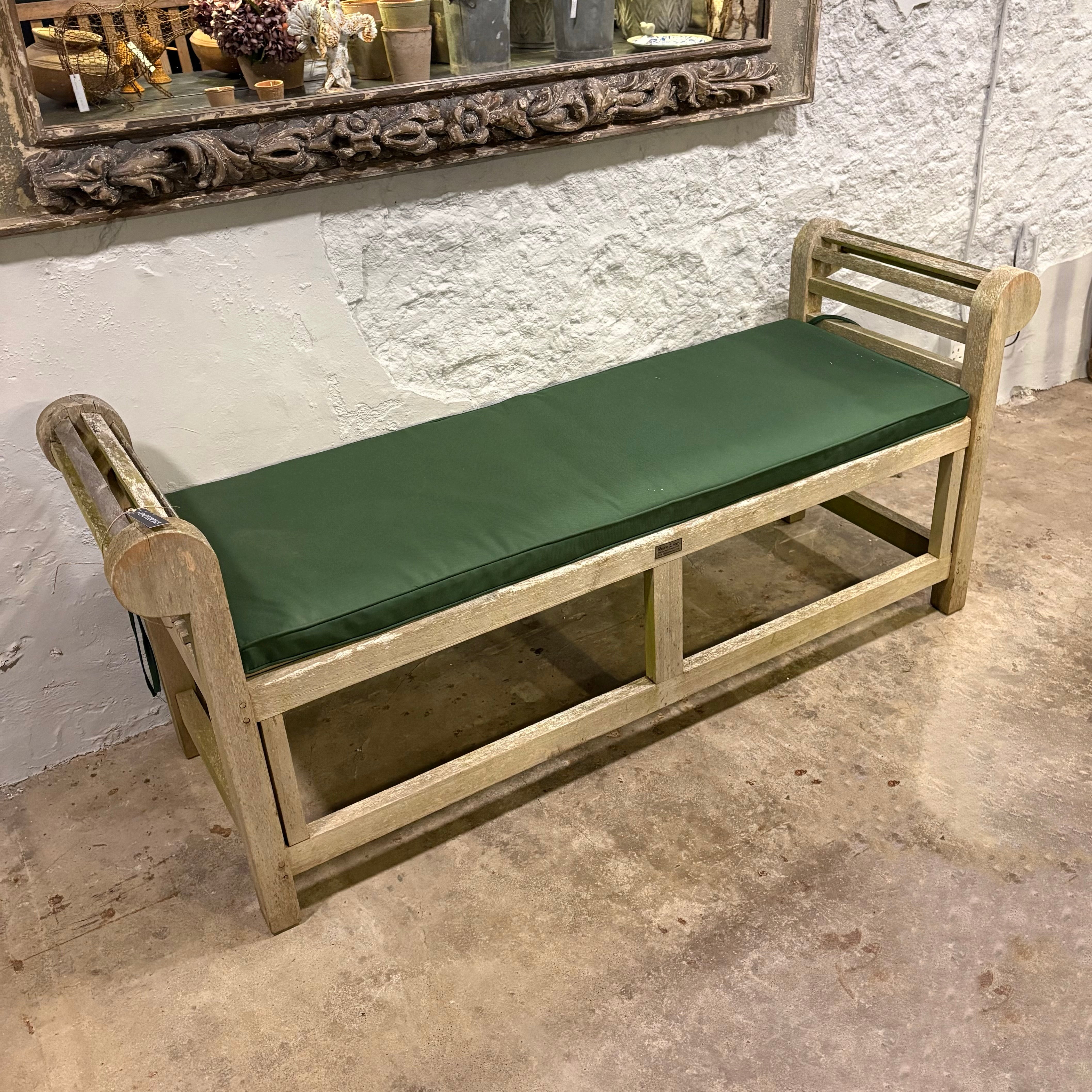 Backless Teak Garden Bench