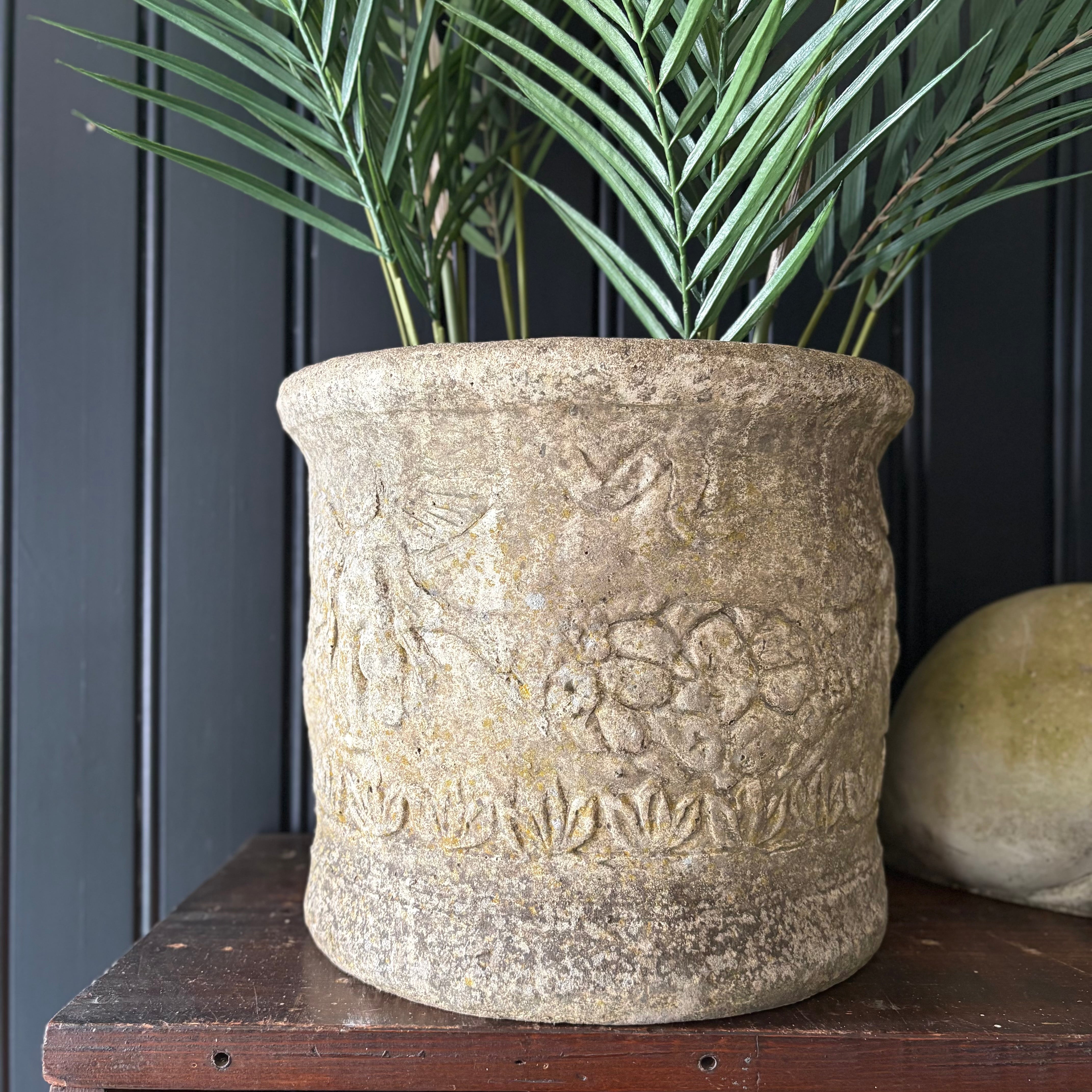 Decorative Planter with Putti Design