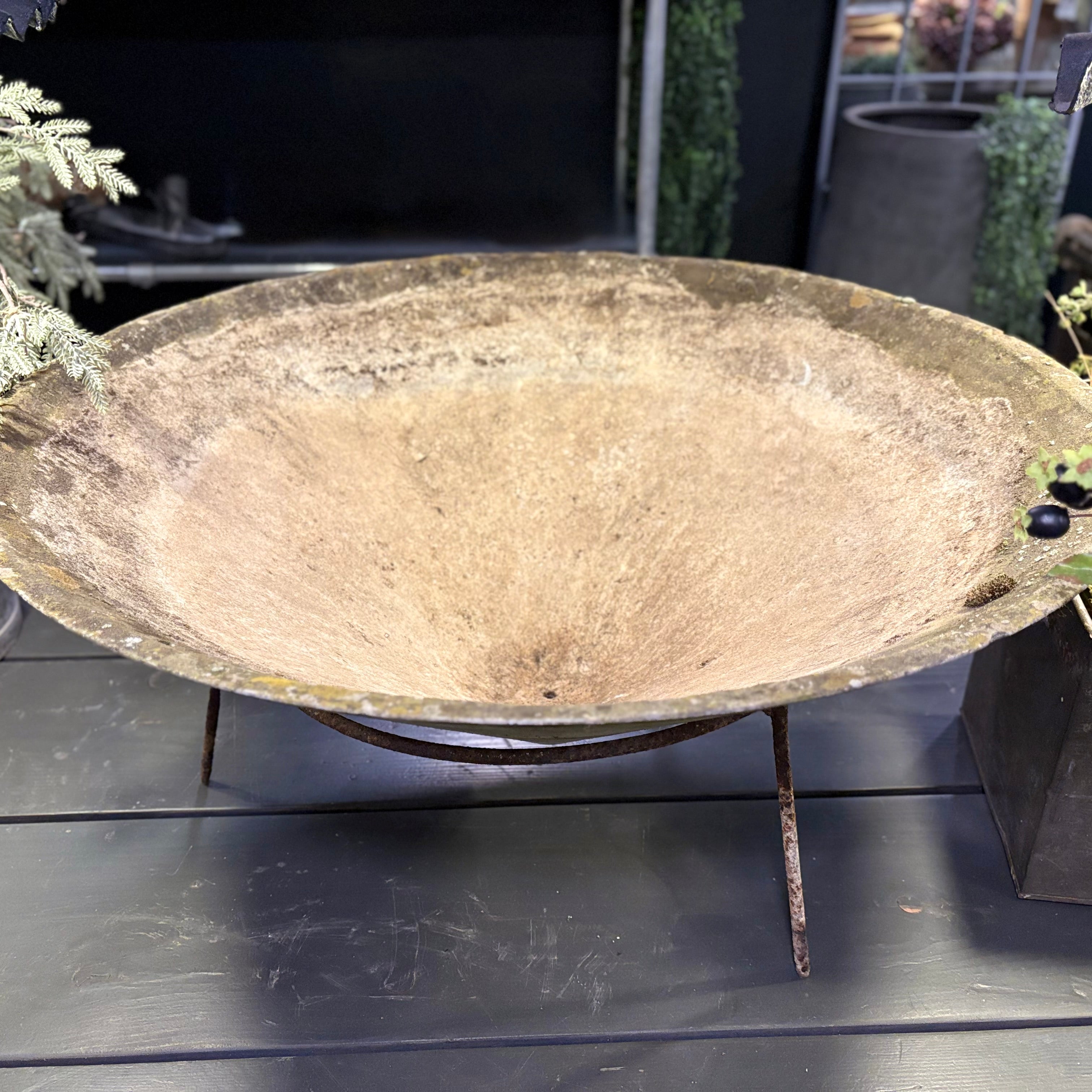 Cone Planter on Iron Stand
