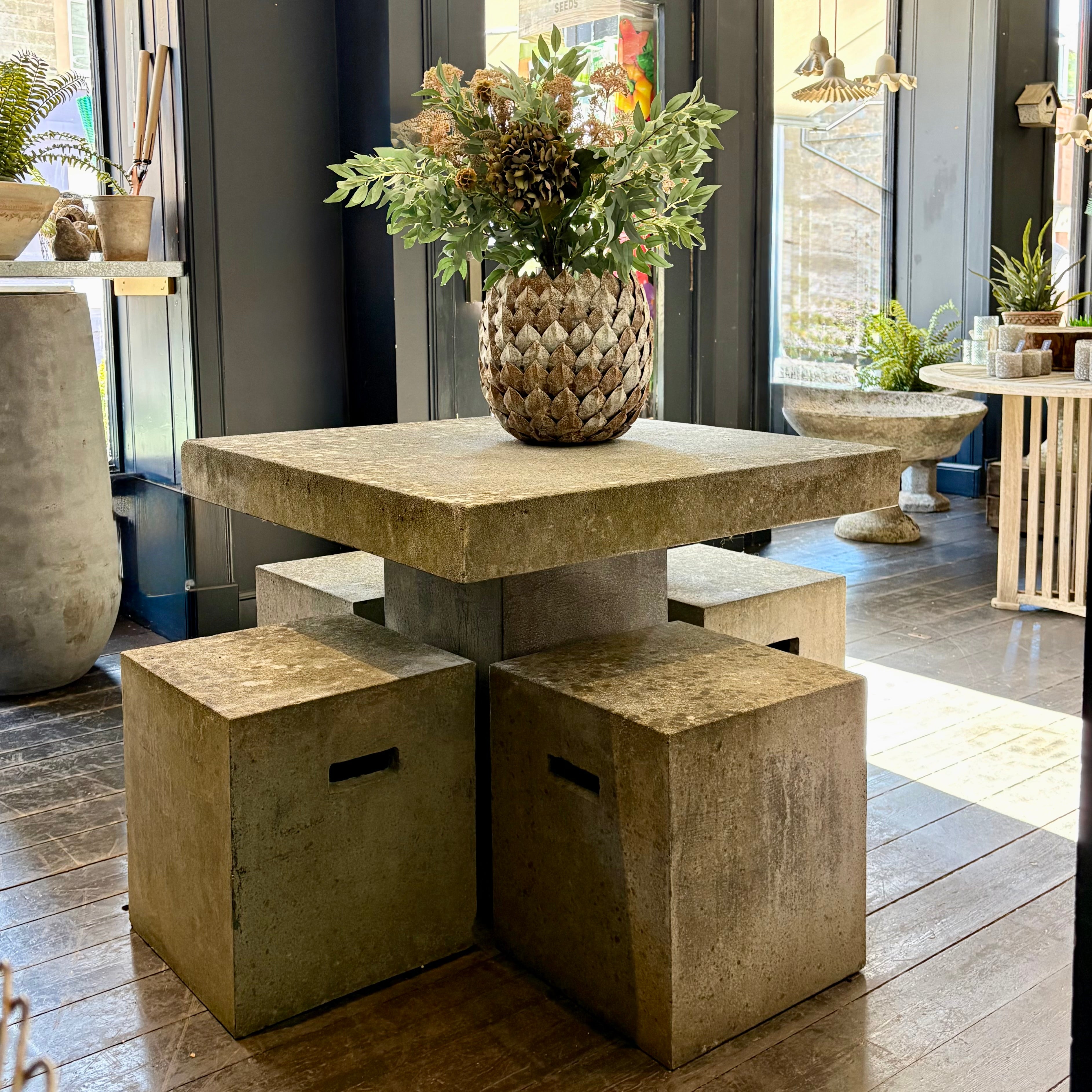 Contemporary Concrete Table Set