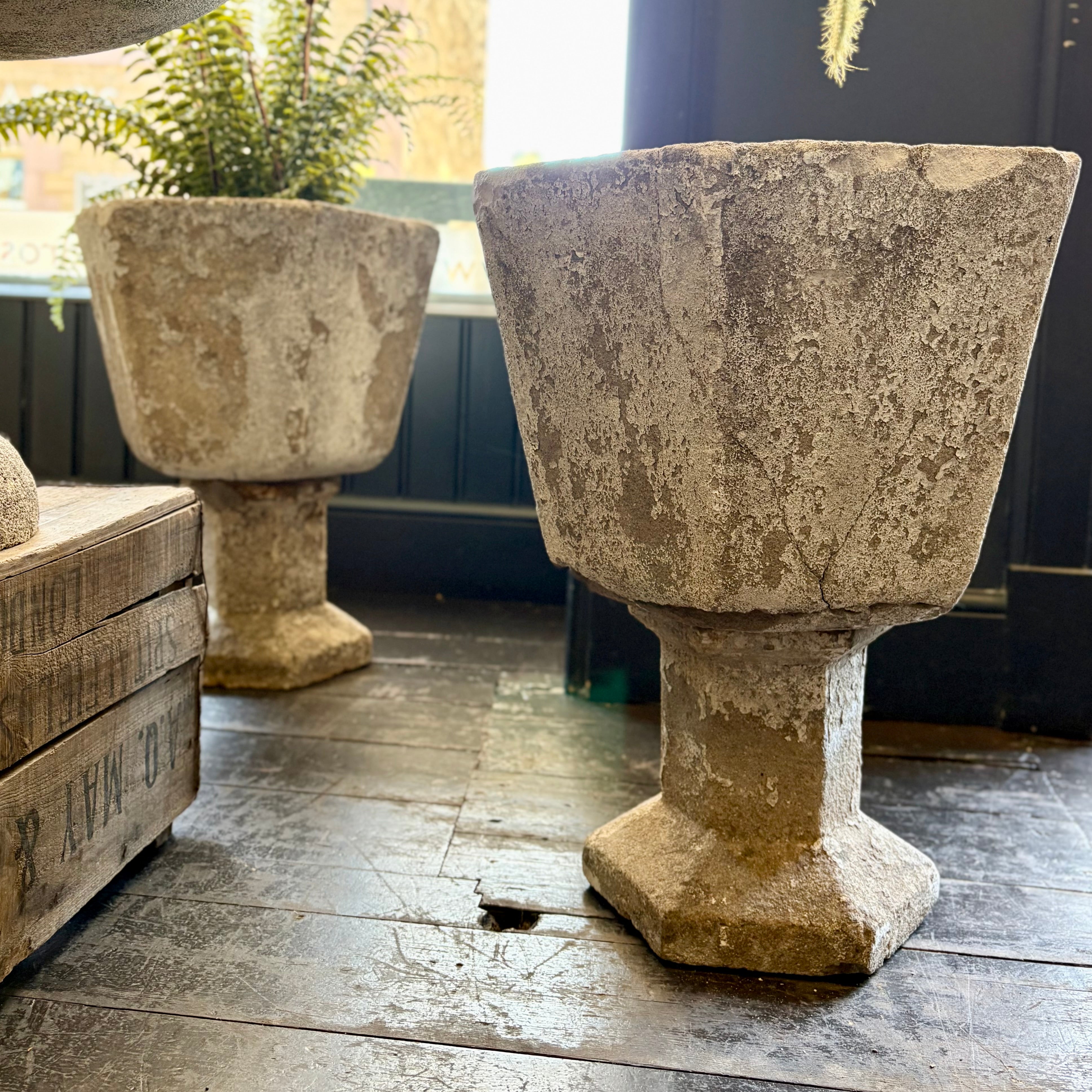 Pair of Brutalist-Style Planters