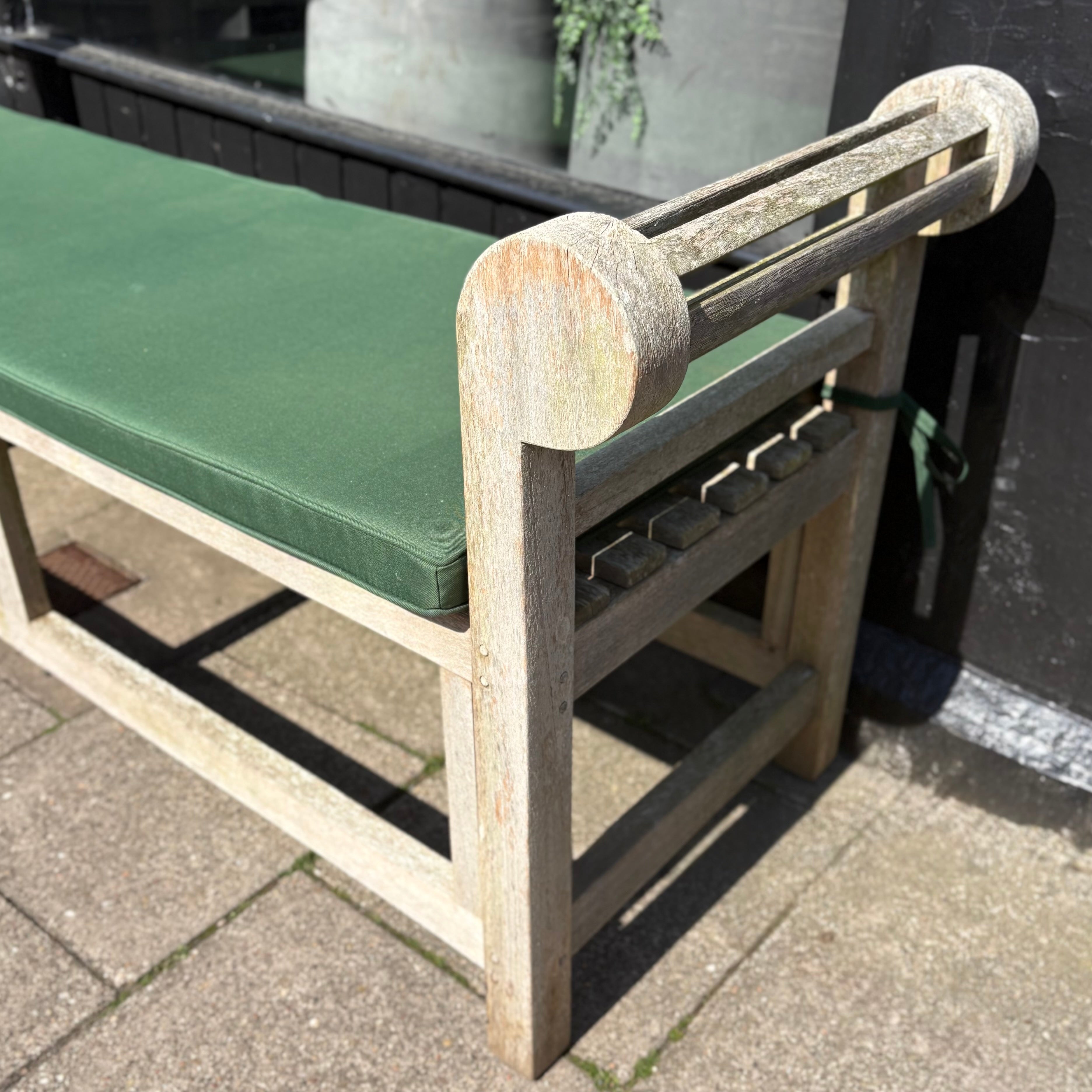 Backless Teak Garden Bench