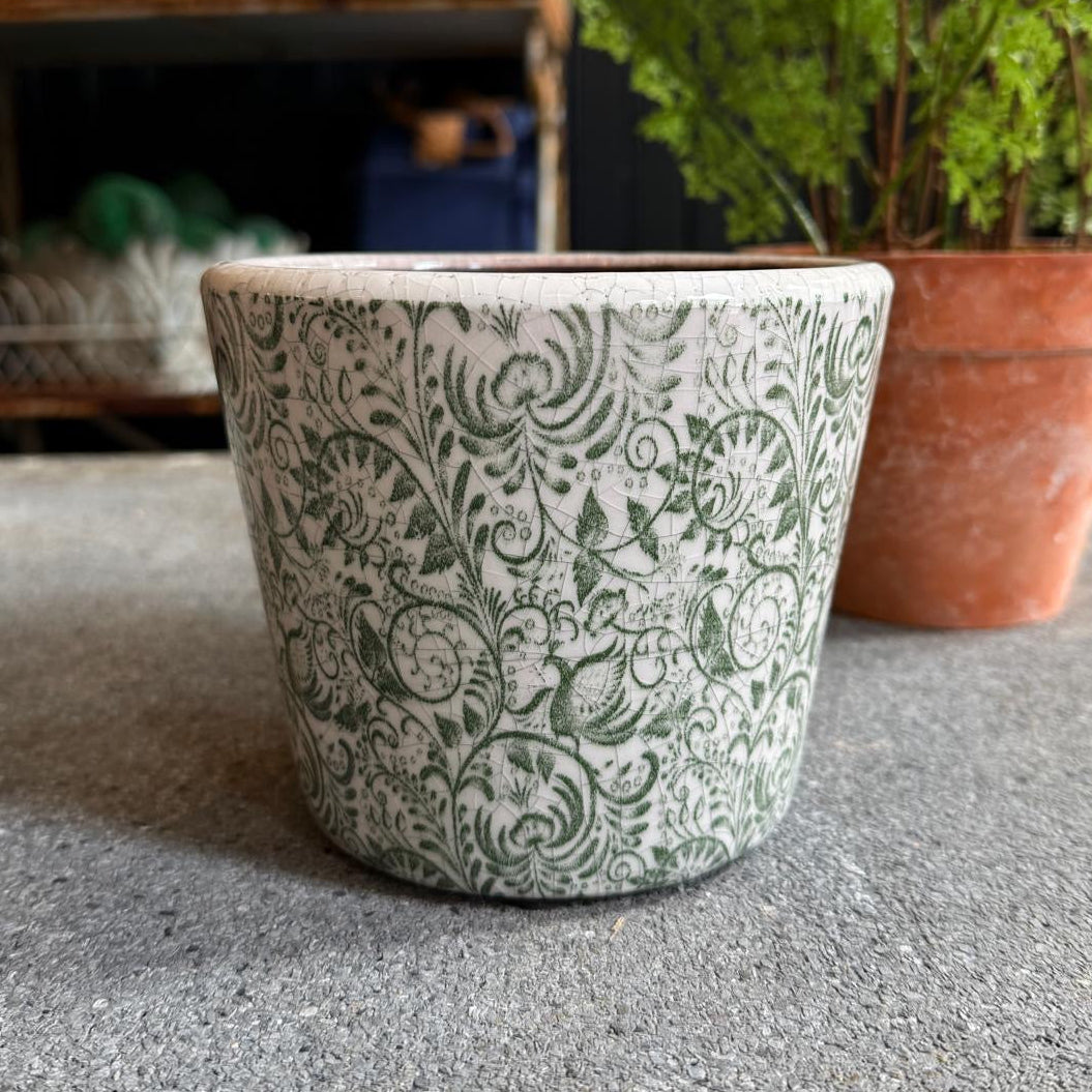 Crackle Glaze Plant Pot