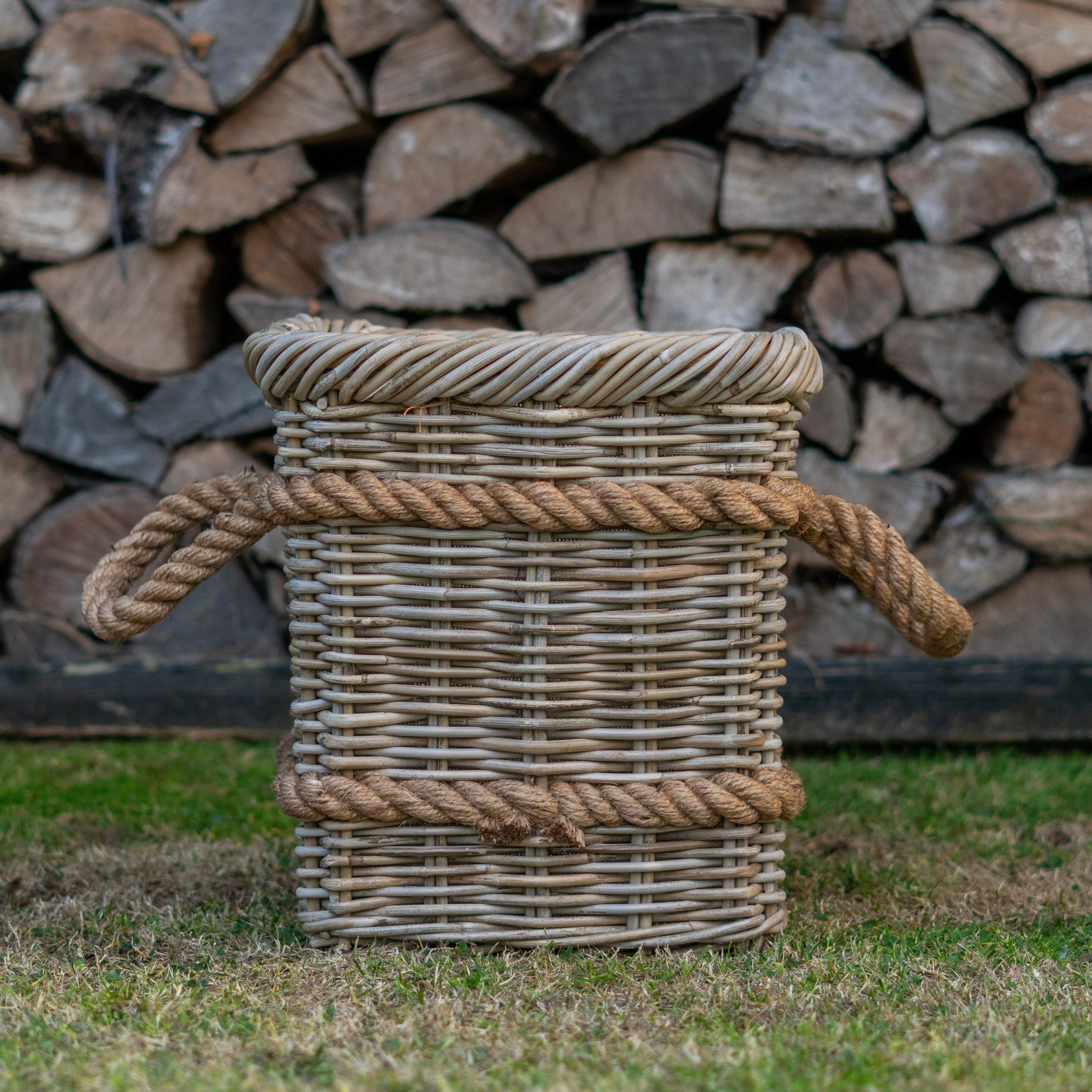 Square Rattan Log Basket