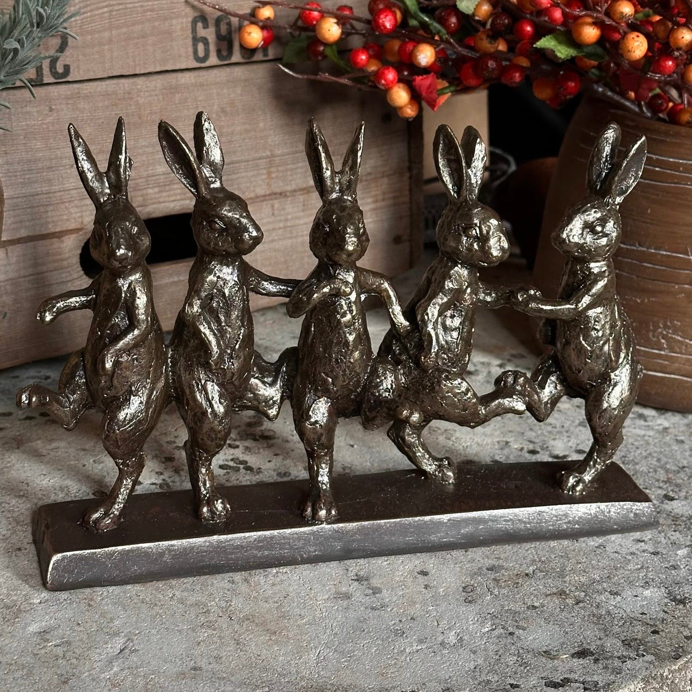 Dancing Hares Sculpture