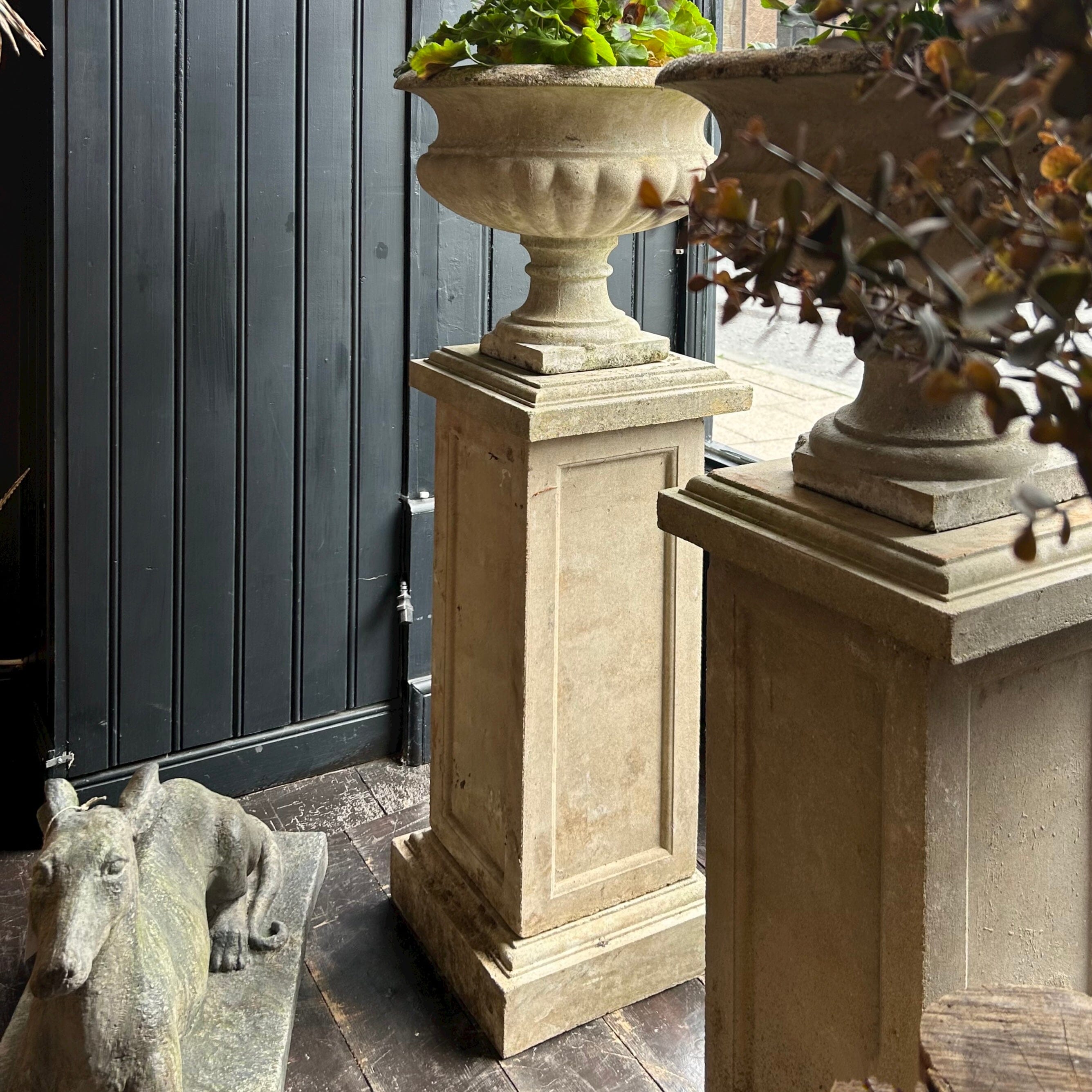 Cast Stone Garden Planter & Plinth Garden Urn Henderson's 