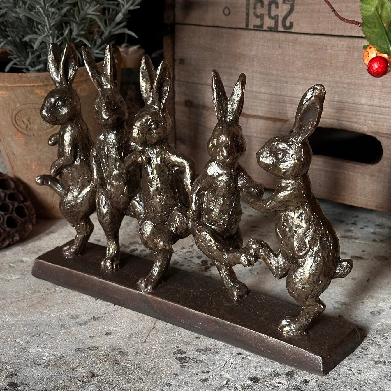 Dancing Hares Sculpture