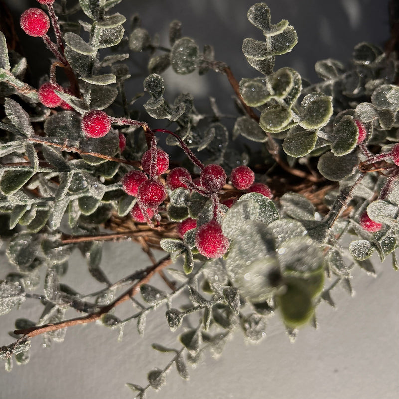 Frosted Winter Berry Wreath Artificial Flora Henderson's 