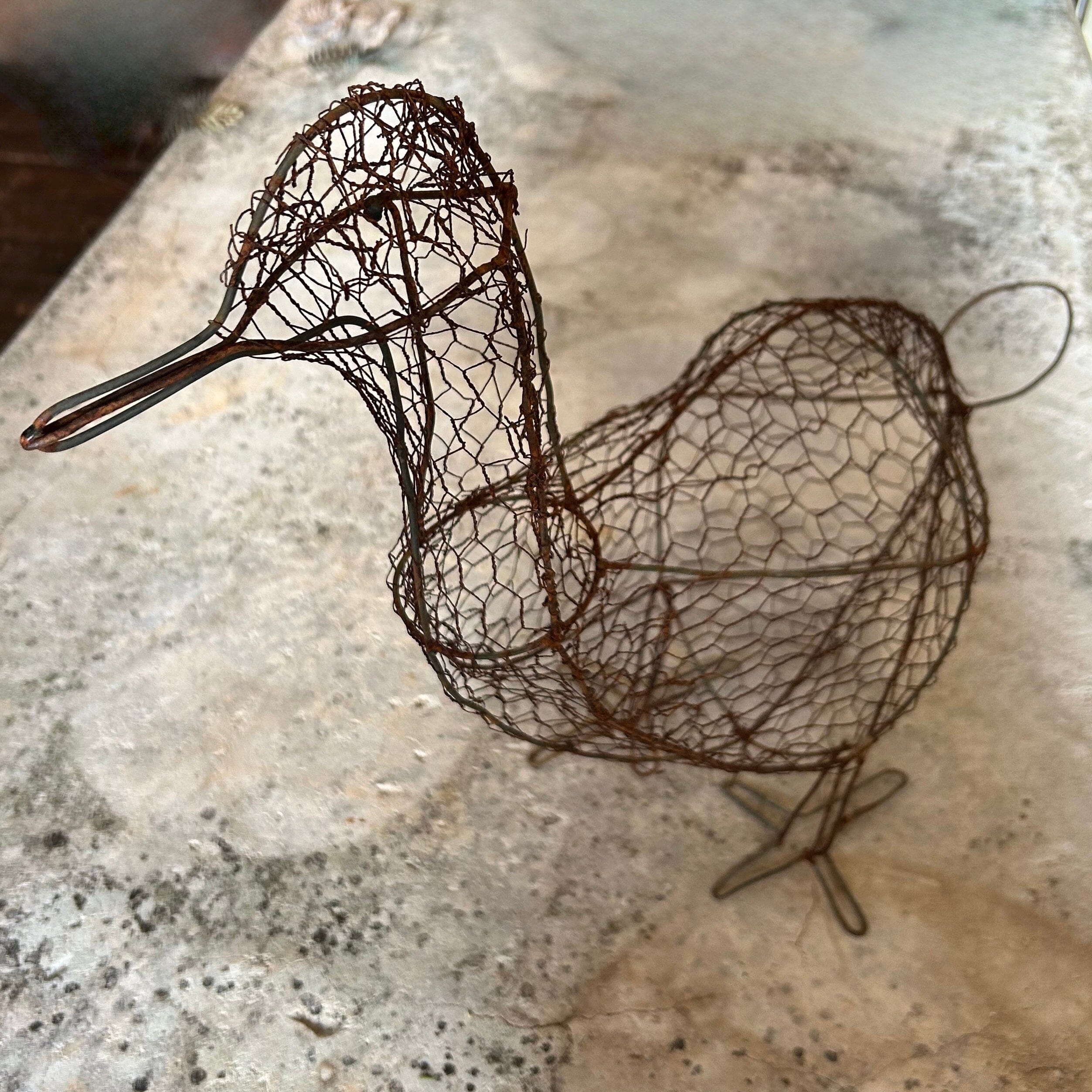 Handmade Wire Duck Sculpture Wire Duck Henderson's 