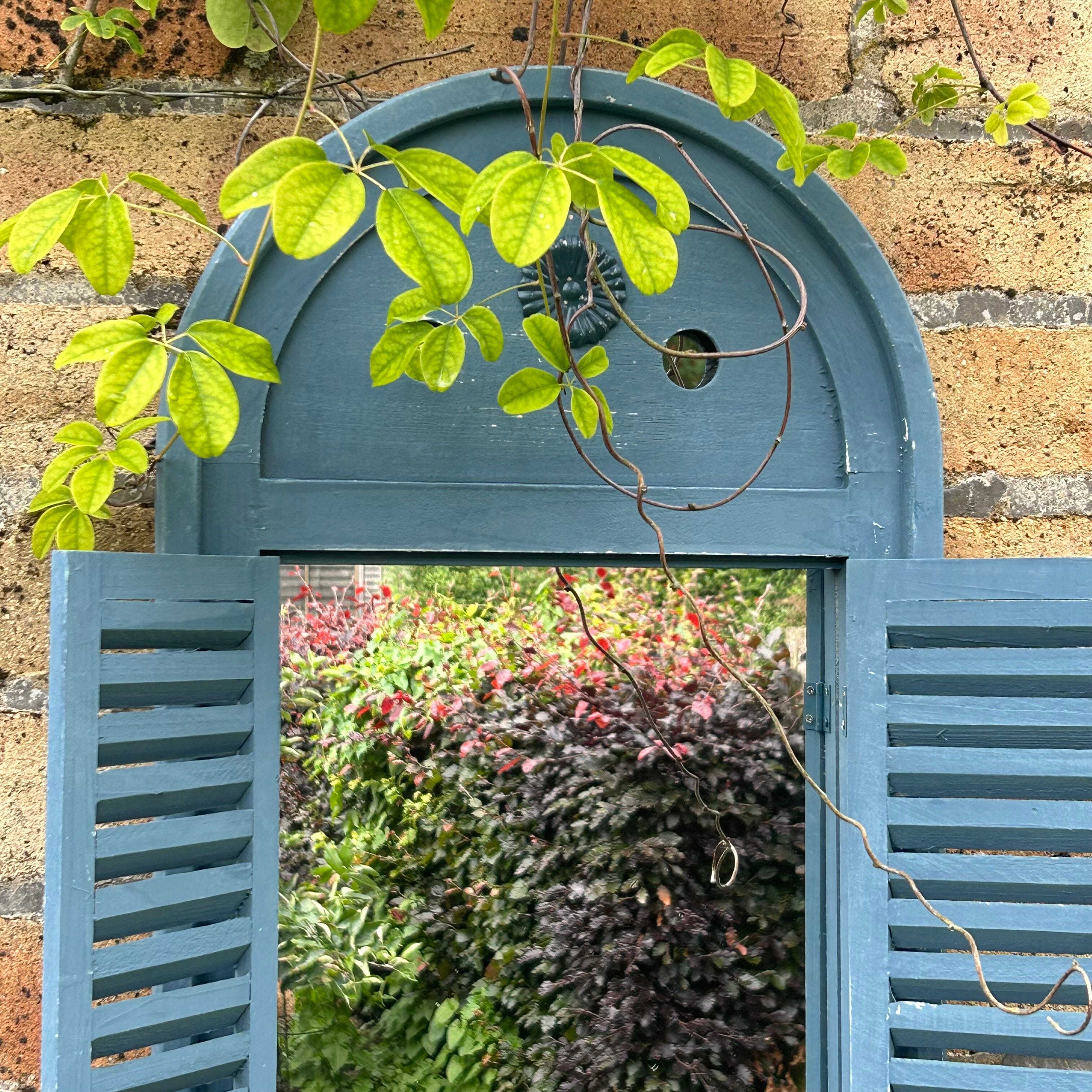 Louvre Garden Mirror - Blue Wall Mounted Garden Mirror Henderson's 