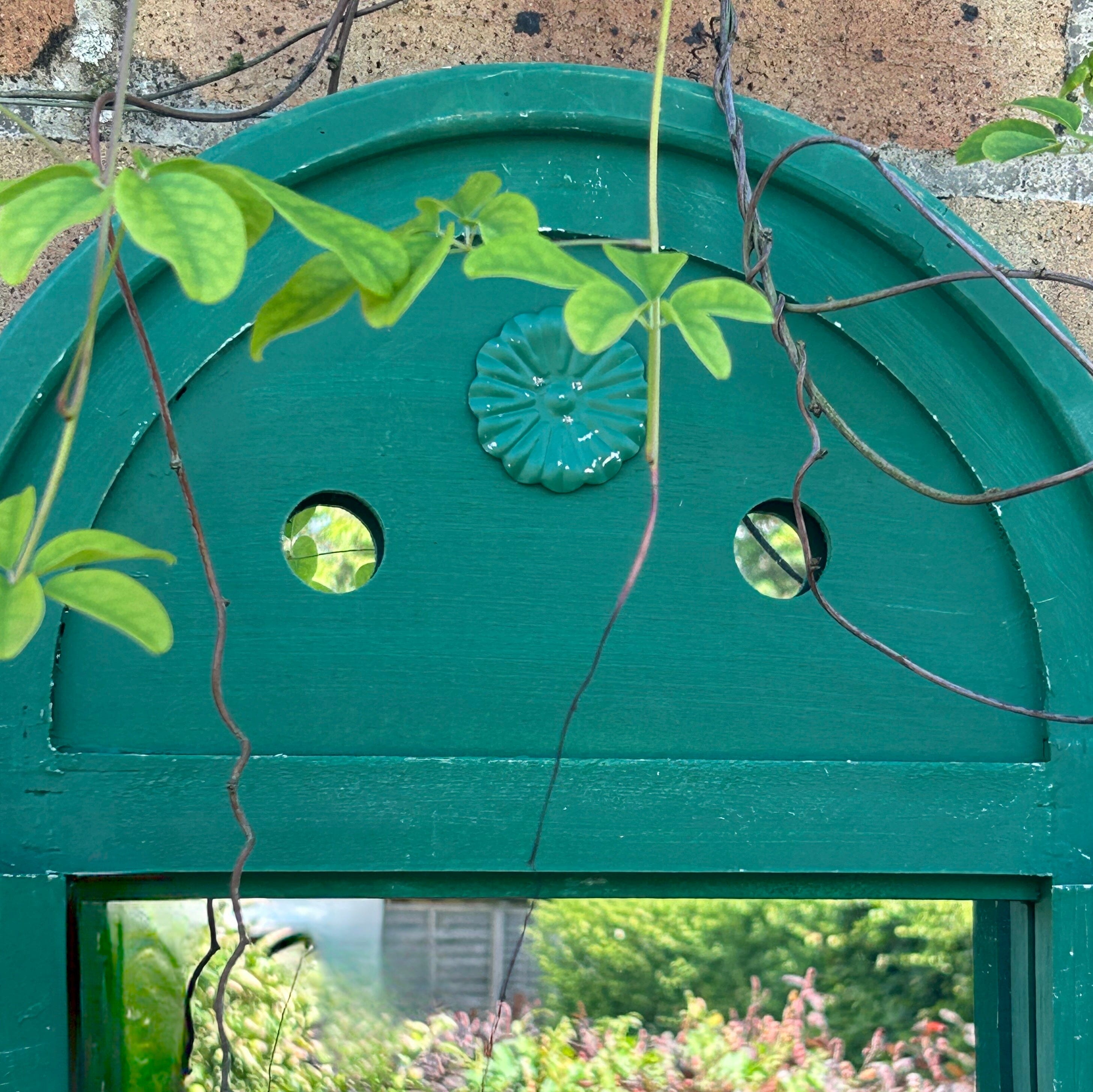 Louvre Garden Mirror - Green Wall Mounted Garden Mirror Henderson's 