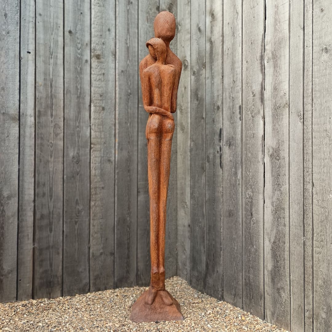 Contemporary Embracing Couple Garden Sculpture