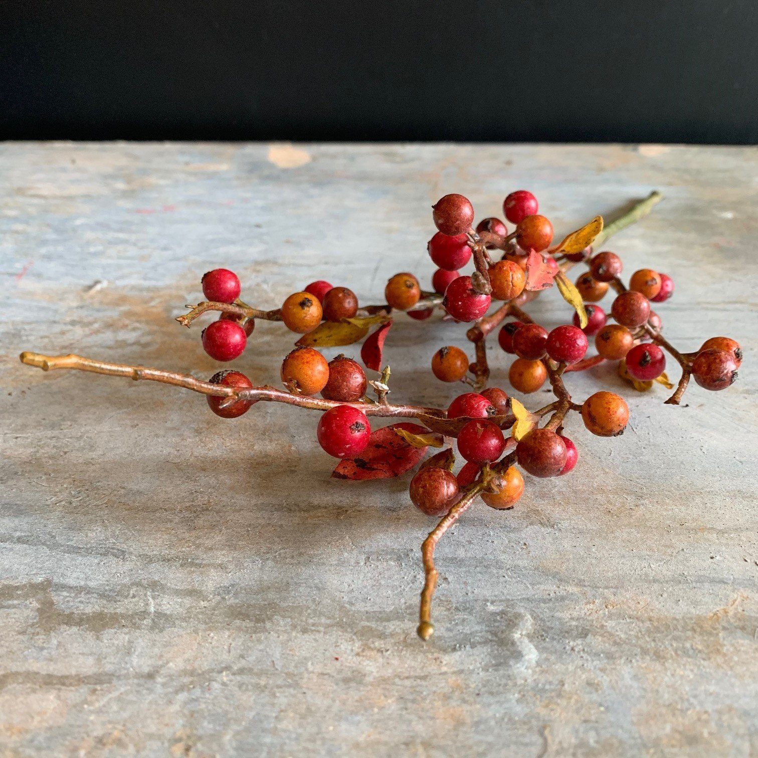 Autumn Hedgerow Red Berry Faux Stem  