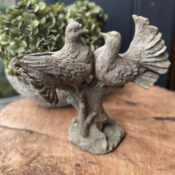 Cast Iron Doves On Branch Decorative Ornament Henderson's 