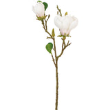 Faux White Magnolia Stem 