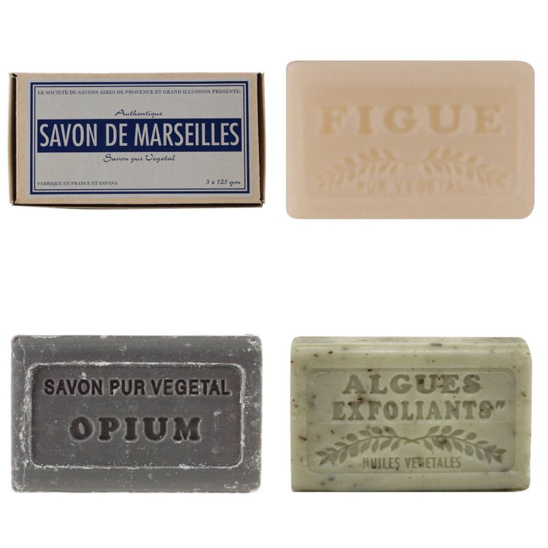 Gift Box of Soap French Soap Henderson's Fig, Opium, Seaweed 