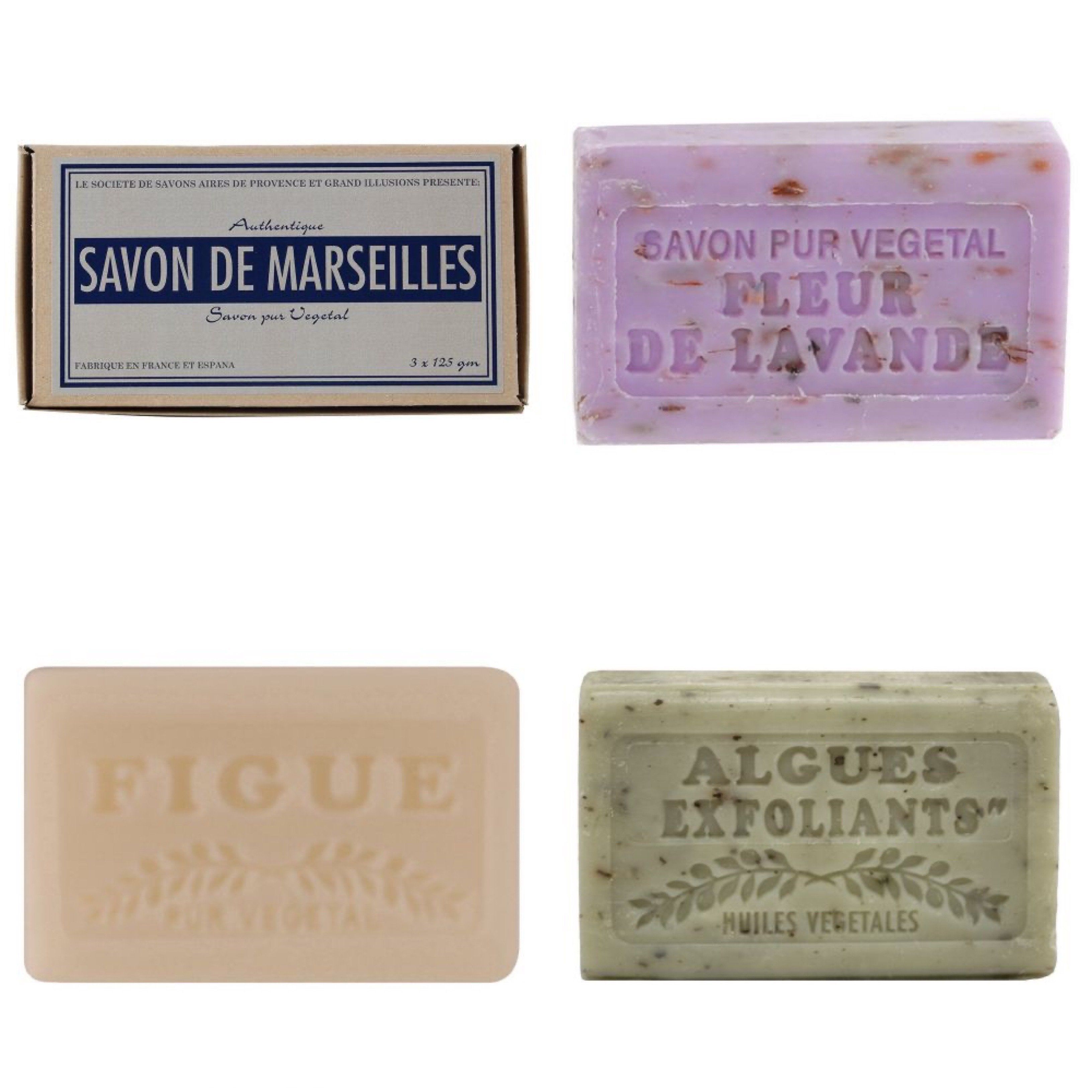 Gift Box of Soap French Soap Henderson's Lavender, Fig, Seaweed 