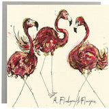 Greetings Cards By Anna Wright Greetings card Henderson's A Flamboyance of Flamingoes 