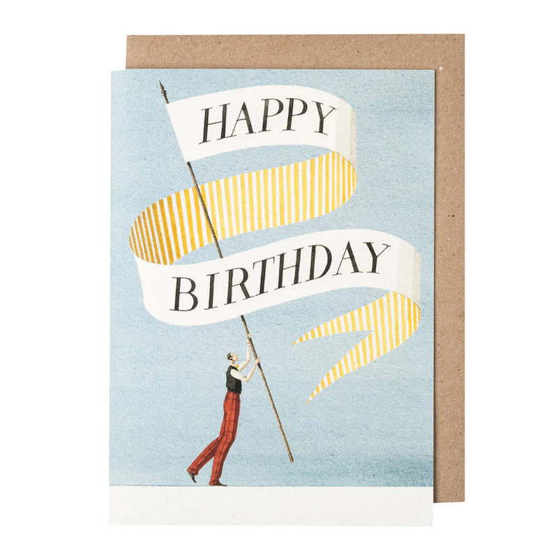 Greetings Cards By Laura Stoddart Greetings card Henderson's Happy Birthday Blue 