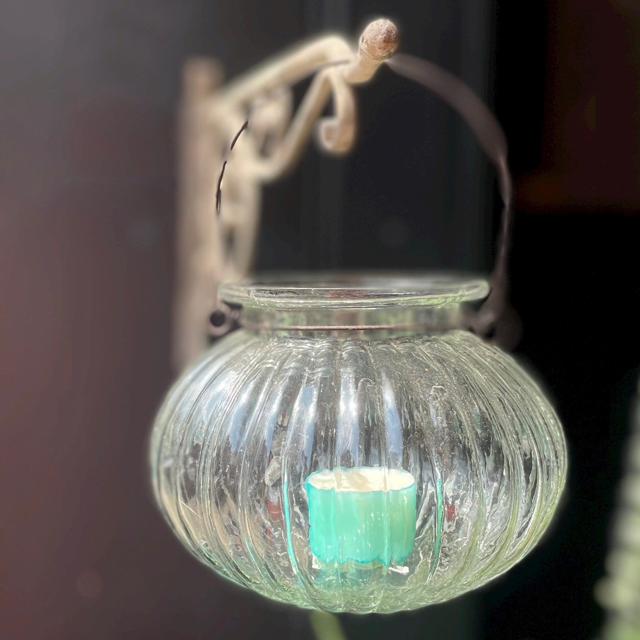 Hanging Pumpkin Vase/ Lantern Glass Vase Henderson's 
