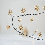 Illuminated Golden Star Garland Metal Garland Henderson's 