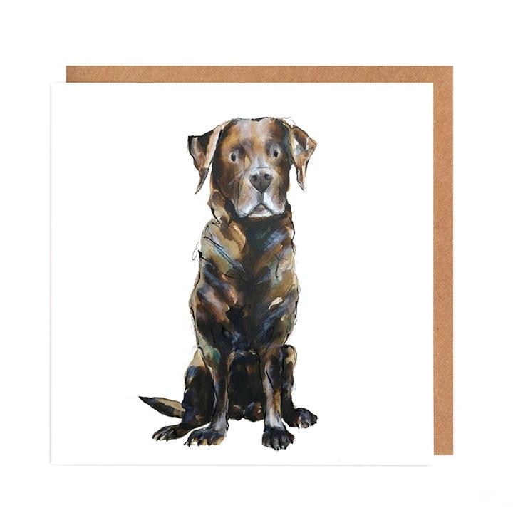 Illustrated Greetings Cards Greetings card Henderson's Chocolate Lab 