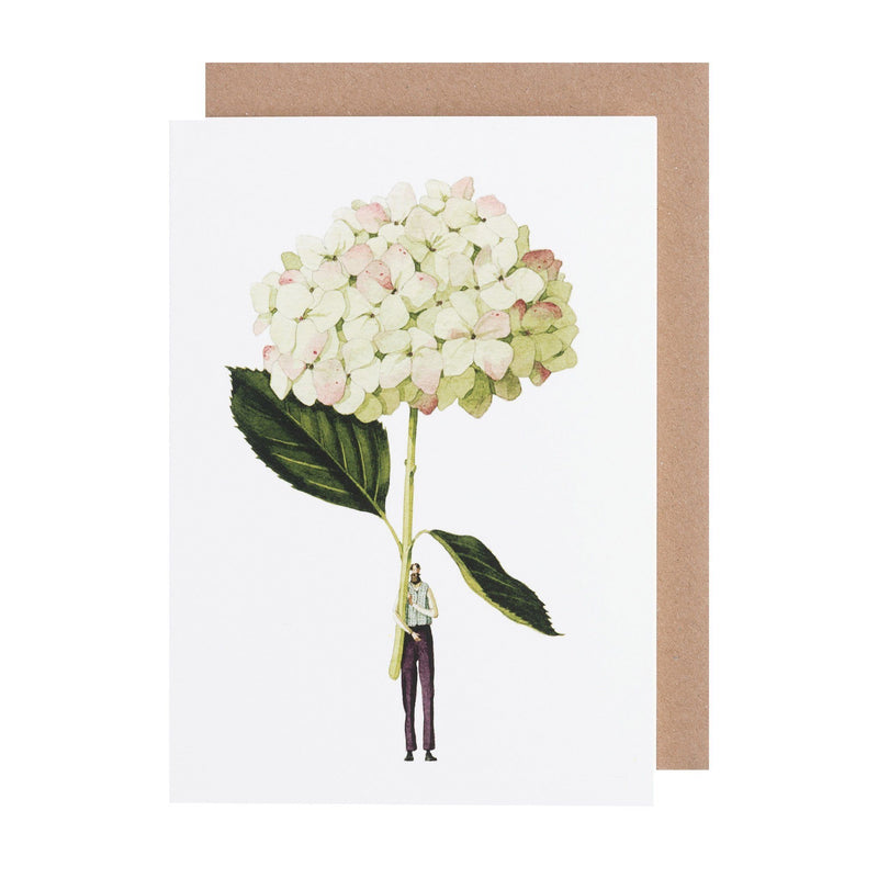 Laura Stoddart Greetings Card Green Hydrangea 
