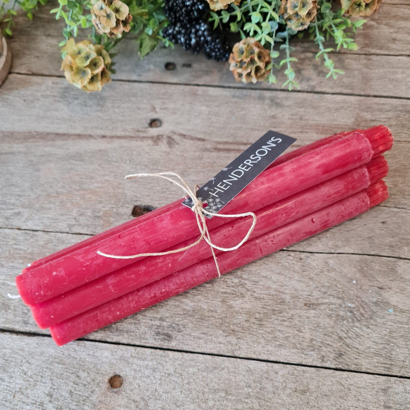 Rustic Candle Bundle Rustic Dining Candles Henderson's Lipstick Red 