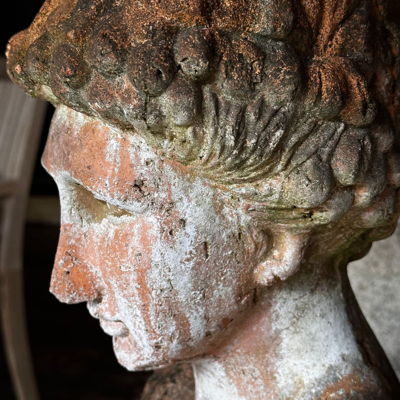 Terracotta Bust On Pedestal Lawn Ornaments & Garden Sculptures Henderson's 