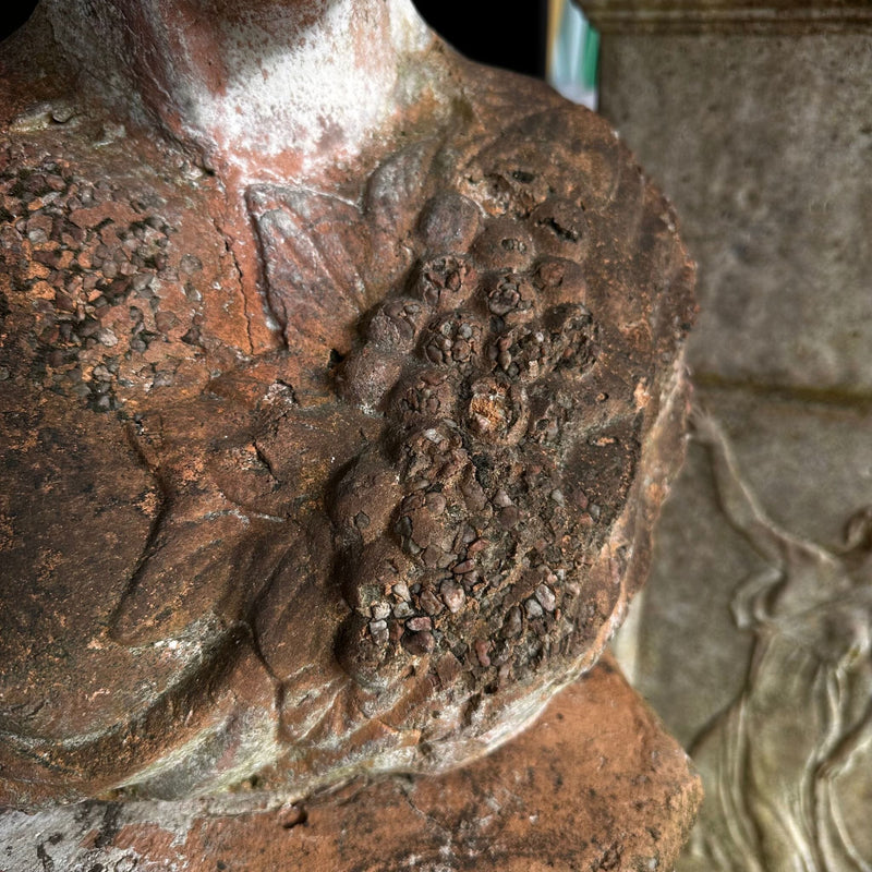 Terracotta Bust On Pedestal Lawn Ornaments & Garden Sculptures Henderson's 