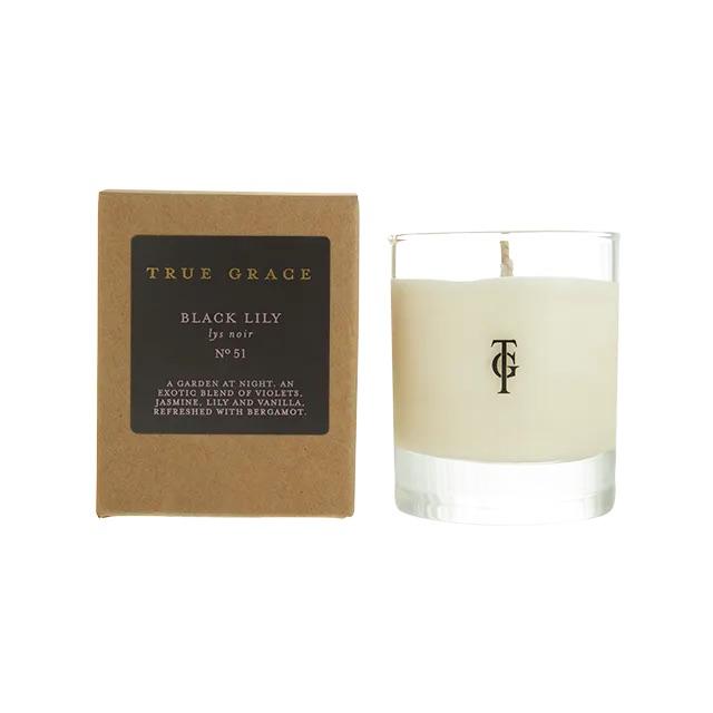 True Grace Boxed Candle Scented Candle Henderson's Black Lily 